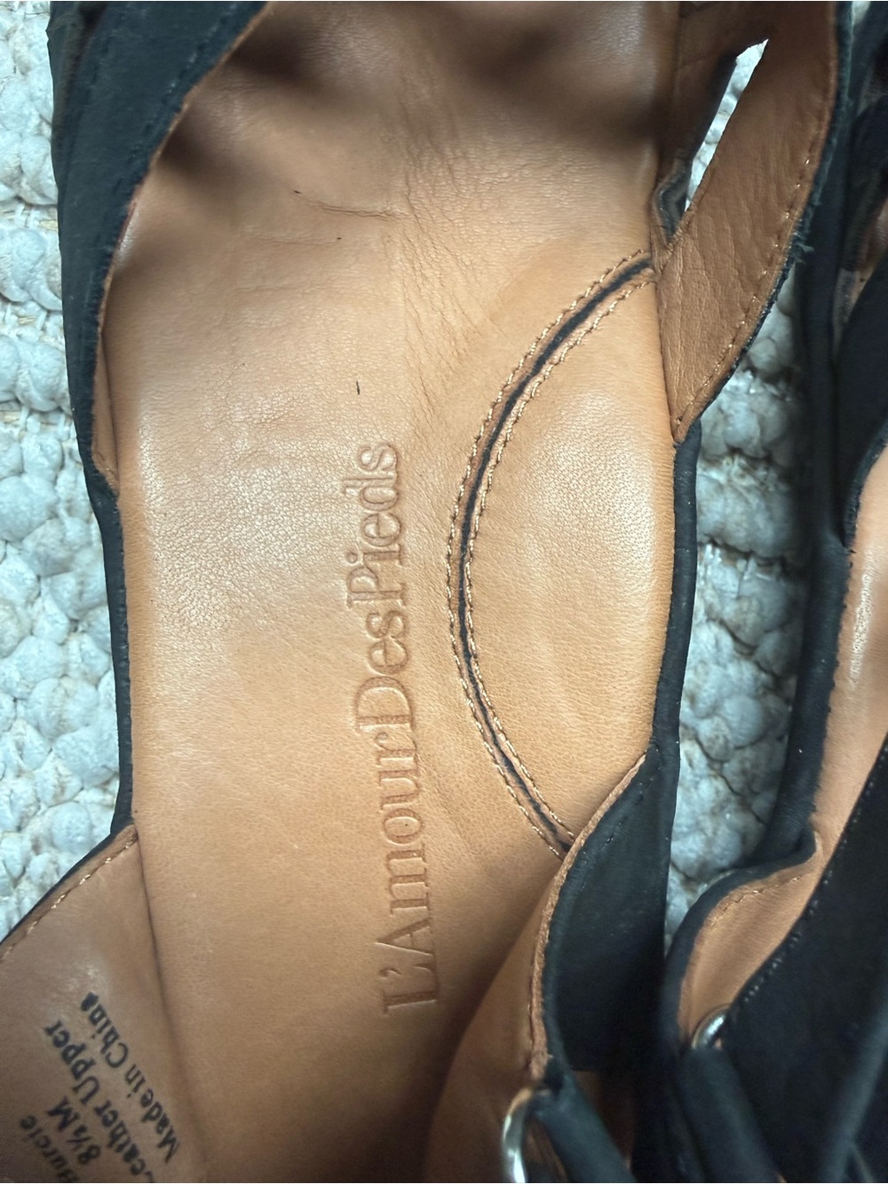 L’Amour Des Pieds Burcie Black Caged Slingback Sandals 8.5M - Picture 5 of 13